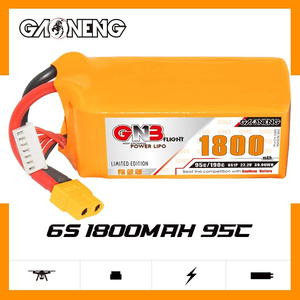 Gaoneng GNB Brushless High Voltage Lipo <b>Battery</b> 6S 22.2V/22.8V 1300-1800mAh Graphene for RC Racing S XT60 Plug - Product Image 2