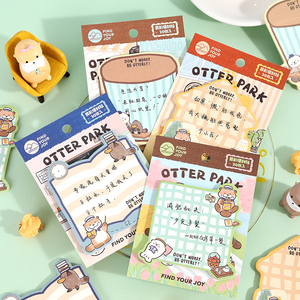 กระดาษโน้ตรูปนากซีรีส์โอเตอร์พาร์ค แถบกาวด้านบนและกระดาษหนาคุณภาพพรีเมียม กระดาษโน้ตน่ารักสำหรับนักวางแผน ติดผนังได้ - Product Image 2