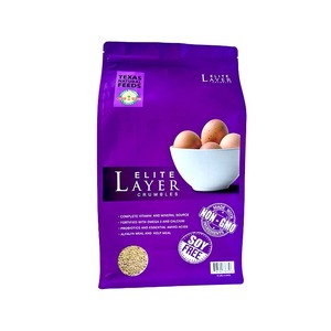Bolsas personalizadas de 5 kg y 10 kg con fondo plano y cierre de cremallera para envasar mantequilla de cacahuete, alimento para pollos y golosinas para mascotas. - Product Image 1
