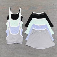 Nouvel ensemble de yoga rayé à séchage rapide pour femme 2026 – Sport, loisirs, anti-choc, course en extérieur, fitness – Ensemble 2 pièces
