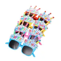 お誕生日おめでとうメガネ面白いノベルティ眼鏡キャンドルサングラスパーティーメガネパーティー用品子供のための誕生日プレゼント