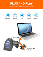 Henex Barkod Okuyucu 2D Wired Traditional Pos Terminal Price Tag Scanner 2d Henex Qr Code Scanner Machine 2d Barcode Reader.