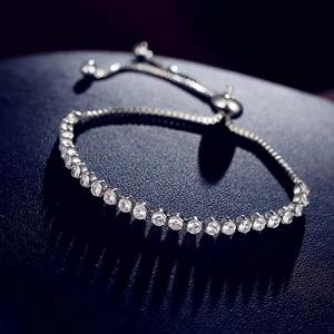 Fine Jewelry Gifts Women 925 Sterling <b>Silver</b> Cubic Zircon <b>Bracelet</b> <b>Adjustable</b> Tennis <b>Bracelets</b> - Product Image 2