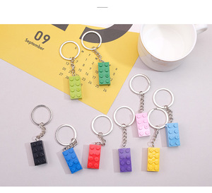 Creative Cute Colorful Plastic <strong>Block</strong> Keychain Pendant Small Gift Accessory for Student Bags Clothing Style Model Building <strong>Bricks</strong> - Product Image 3
