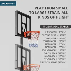 7.5 '-10' hauteur réglable support de basket-ball extérieur, but du panier de basket-ball
