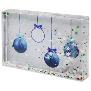 6 Inch Giáng Sinh Phong Cách Chất Lỏng Khung Ảnh Nổi Khung Ảnh Cho Hình Ảnh Nghệ Thuật Thủ Công Mỹ Nghệ Nhựa Quả Cầu Tuyết Khung Ảnh - Product Image 6