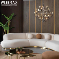 WISEMAX FURNITURE Canapé modulaire incurvé pour salon, canapé en tissu, ensemble de canapés modernes, fauteuil individuel pour la maison, bar