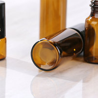 Flacons compte-gouttes en verre brun de 3ml à 20ml pour sérum de soin, crème visage et gouttes pour les yeux, scellés avec diffuseur à bâtonnets