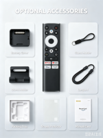 Télécommande intelligente pour téléviseur LED KEYUAN TY-22B - Contrôle vocal et matériau ABS antichoc, portée de 20 m