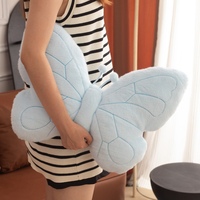 Almohada de Peluche de Mariposa Suave y Esponjosa, Cojín de Mariposa de Peluche en Tonos Pastel para Sofá, Cama, Decoración de Dormitorio, Regalo de Cumpleaños para Niños