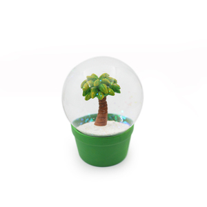 10 cm del árbol de <span class=keywords><strong>coco</strong></span> de recuerdo nieve regalos baratos <span class=keywords><strong>deco</strong></span> resina grande árbol de Palma globo de nieve - Product Image 1