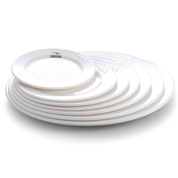 Chargeur d'assiettes en plastique rond et blanc, 100% pièces, accessoire de mariage en mélamine