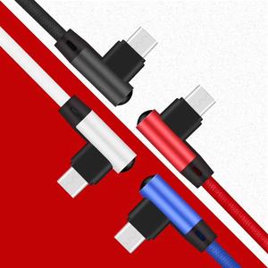 Câble usb type-c <span class=keywords><strong>court</strong></span> à 90 degrés, 10/30cm, cordon de chargeur de données, type c à coude simple, gauche et droite, recharge rapide - Product Image 2