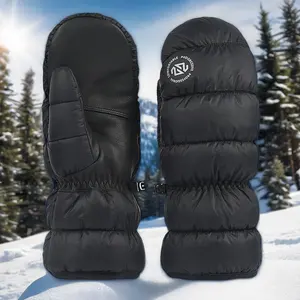 Manoplas de snowboard gruesas y cálidas para hombre, manopla de esquí hinchada de invierno, guantes para clima frío Premium con relleno de plumón y Thinsulate