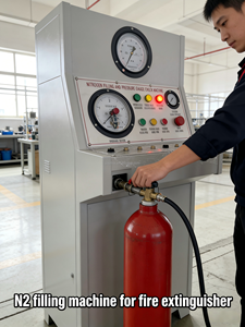 Fabricant OEM chinois à haute efficacité, ligne de remplissage automatique d'extincteurs HCF <span class=keywords><strong>FM200</strong></span>, machine de remplissage - Product Image 4