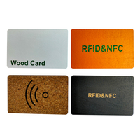 Cartes de bisness en bambou personnalisées étiquette Rfid en bois 13.56mhz vip carte de contrôle d'accès carte d'identité NFC en bois d'affaires vierge