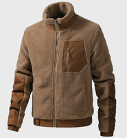 Vestes d'hiver pour hommes en polaire, légères, chaudes, à col montant, avec fermeture éclair intégrale et poches solides, pour la randonnée en extérieur, OEM ODM 2026