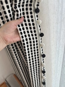 Trắng và đen chấm mô hình thanh lịch hiện đại vải rèm cho phòng khách nhà phòng ngủ - Product Image 6