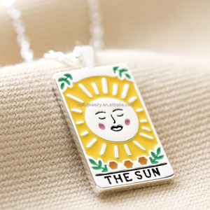 Usine en gros 18k or Chic <span class=keywords><strong>Tarot</strong></span> carte collier spirituel significatif charme Nickle gratuit délicat <span class=keywords><strong>Tarot</strong></span> collier - Product Image 6