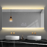 Miroir de bain sae miroir d'armoire de bain led vanité de salle de bains led lumière miroir intelligent
