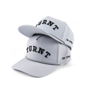 Gorra de Béisbol Azul Marino Personalizada OEM de Alta Calidad, 5 Paneles, Logotipo Bordado, Visera Curva con Cuerda, Hebilla Dorada de Cobre, 100% Poliéster - Product Image 2