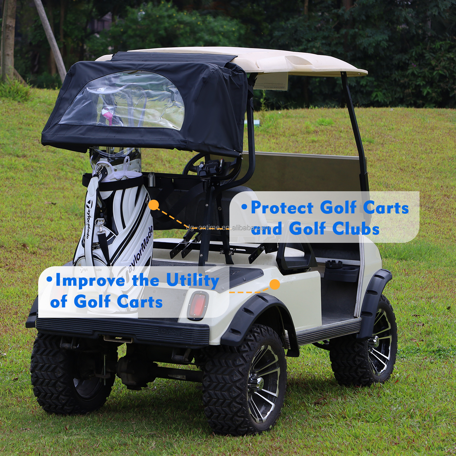 golf cart rear bag rain cover DRIVE UP Universal with Bracket Kit, Golf Cart Rain Cover Suitable for Most Yamaha Club Car EZGO Models, Beige : Sports & Outdoors 619020 The RXV Bag Cover is a perfect Rain Cover EA4R for Golf