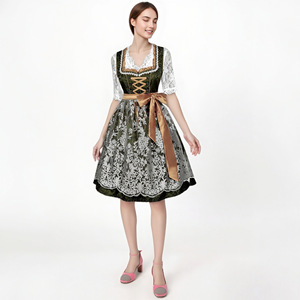 Vestidos Dirndl para <span class=keywords><strong>mujer</strong></span>, <span class=keywords><strong>Oktoberfest</strong></span> alemanes de disfraces tradicionales, trajes auténticos de cerveza Dirndl, <span class=keywords><strong>vestido</strong></span> bávaro para <span class=keywords><strong>mujer</strong></span> - Product Image 2