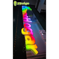 Lettres lumineuses LED personnalisées IP67, enseignes extérieures 3D illuminées, enseignes publicitaires d'entreprise aux couleurs magiques