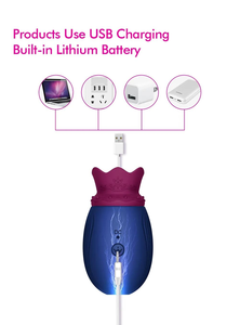 Dropshipping Rose Rode Usb Dubbele G Spot Clitoral Seksspeeltjes Oraal Kutje Likken Zuigen Mini Magische Tong Vibrator Voor Vrouwen - Product Image 6