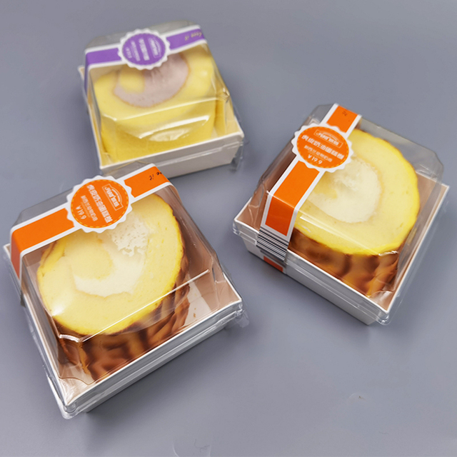 Disposable Plastic Mini Cake Box with clear Lid