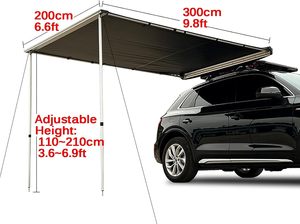 Auvent latéral pliable en PVC pour voiture <span class=keywords><strong>de</strong></span> camping, imperméable, avec lumières LED, en gros, en stock - Product Image 6