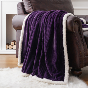 Manta de sofá <span class=keywords><strong>Soho</strong></span> Loft de piel sintética con reverso de sherpa, suave y afelpada, tipo franela/lana, reversible, ligera para el invierno - Product Image 6