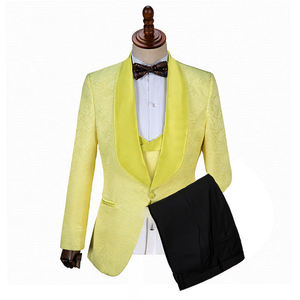 कॉस्टयूम Homme सजाया पुरुषों सूट ब्रांड नई अंचल पुरूष Tuxedos पुरुषों की शादी प्रोम सूट <span class=keywords><strong>3</strong></span> टुकड़े जैकेट पंत बनियान - Product Image 4