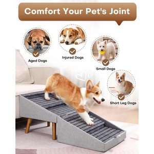 <b>Dog</b> Ramp With Storage Ottoman 17.13 In H Non Slip Stairs For Couch <b>Bed</b> <b>Small</b> Medium Large <b>Dogs</b> Cats Joint Support - Product Image 6