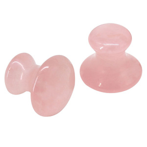 100% CRISTAL de cuarzo rosa Natural <span class=keywords><strong>Jade</strong></span> Feng Shui y estilo amor masajeador de setas de piedras preciosas técnica tallada a mano - Product Image 3