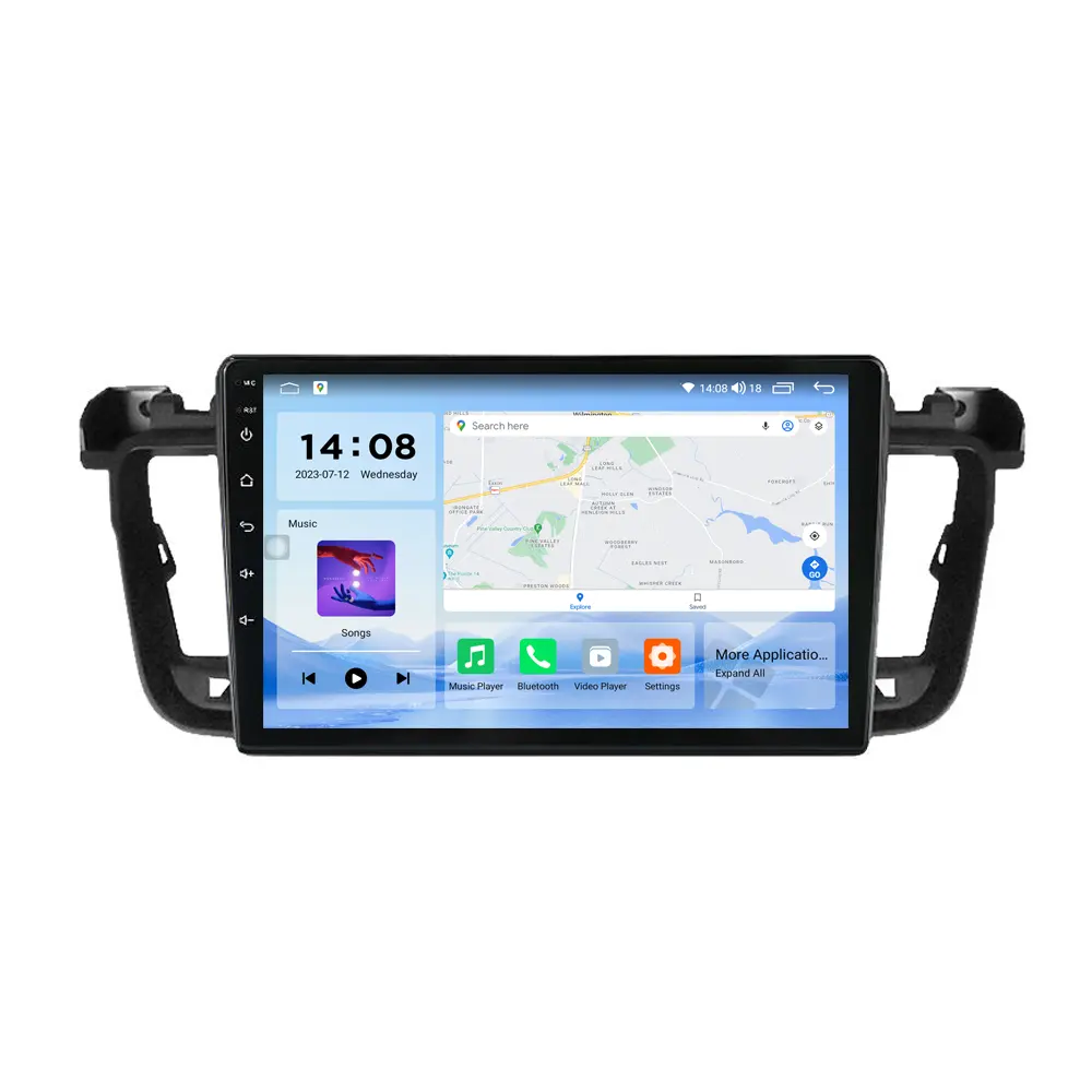 Reproductor de monitor de coche Android, navegación GPS, Radio de coche multifunción para Peugeot 208/2008 2012 2013 2014 2016 2017 2018 REPRODUCTOR DE DVD