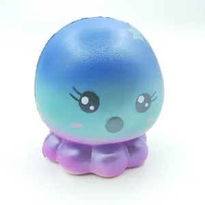 巨型Squishies缓升儿童娃娃减压卡哇伊可爱紫色银河章鱼Squishy玩具