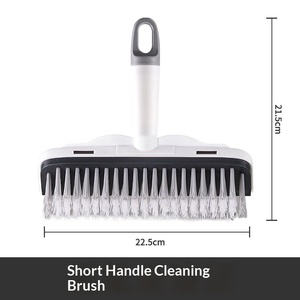 Plastic Bathroom <b>Floor</b> <b>Brush</b> Hard Bristles Scraping Two-in-One Tile Cleaning <b>Brush</b> - Product Image 6