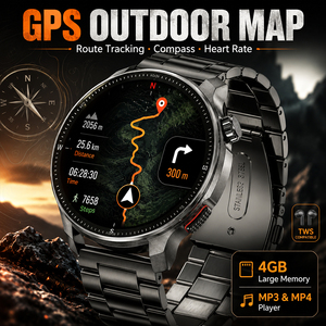 สมาร์ทวอทช์ DTG6 พร้อมหน้าจอ AMOLED วัดอัตราการเต้นของหัวใจ, GPS ในตัวพร้อมแผนที่ออฟไลน์, หน่วยความจำ 4GB, กันน้ำ 3ATM, ตัวเรือนโลหะผสมที่ทนทาน - Product Image 4