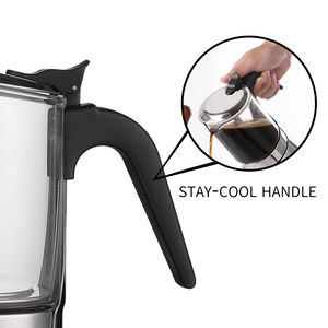 Machine à café expresso en verre de cristal, poêle commerciale, Pot à moka italien en acier inoxydable pour Induction, 120/240/360ML - Product Image 5