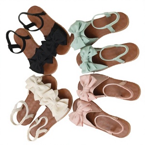 Sandalias de plataforma para mujer, estilo moderno y de moda, para exteriores, de tela, con suela suave y lazo, para verano. - Product Image 5
