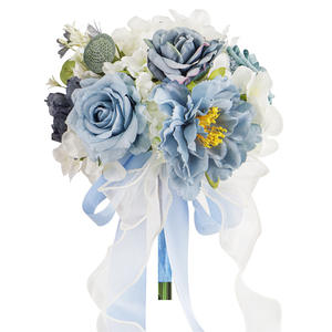 Bouquet de tulipes fait main de luxe pour mariage et Noël, pour les mariées et les demoiselles d'honneur, style classique, 30 cm - Product Image 4