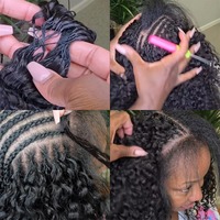 Extensions de cheveux au crochet sans nœuds, style bohème, Yaki, raides et crépus, en cheveux humains Remy vierges brésiliens, qualité usine, à nœuds miracle