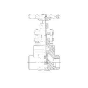 Válvula de globo forjada tamaño 1,1/2 ''SW extremos Válvula de bloque de regulación de flujo de acero inoxidable para uso industrial - Product Image 2