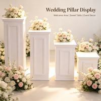 Colonne carrée en PVC détachable de style européen moderne, idéale comme support de dessert, guide de table, accessoire de mariage ou support floral