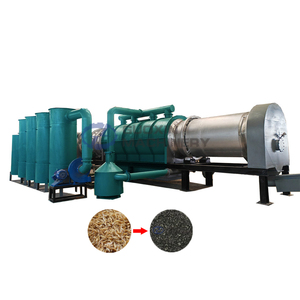 Anaerobic <strong>Rotary</strong> Carbonizing Furnace Pyrolysis Plant Biochar <strong>Kiln</strong> Rice Husk Hull Carbonization Furnace to Make Graphene - Product Image 1