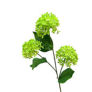 H-367solid non-effondrement 3 têtes en plastique hortensia fleurs Faux boule verte maison mariage décor hortensia artificiel géranium Bush - Product Image 2