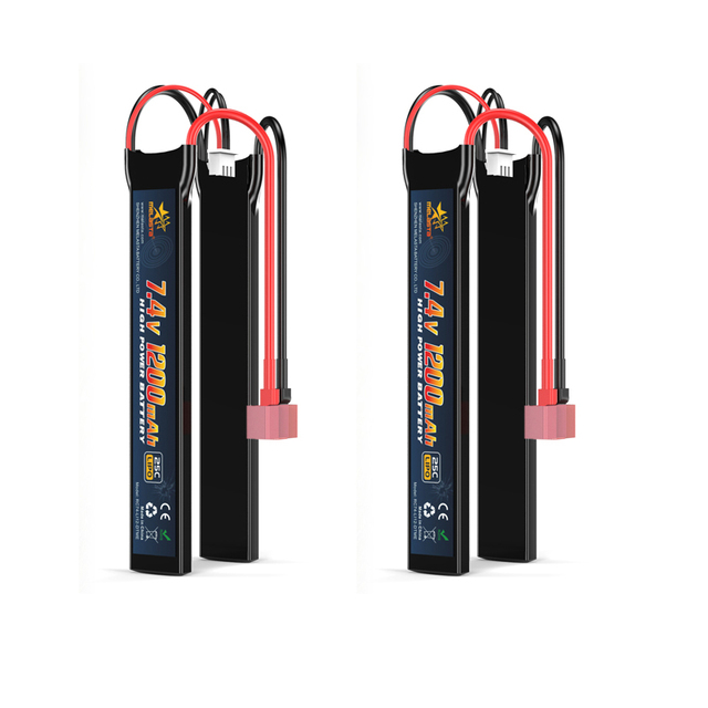 High Capacity Lithium Polymer Battery 25c 2s 7.4v 1200mah Soft Case Lipo Rc Battery for Car Toys Hobby Batteries Pack