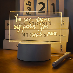 Modern Acrylic LED <b>Message</b> <b>Board</b> Creative Night Lamp Rewritable Writing <b>Board</b> Table Decoration Light Home Accessories - Product Image 1