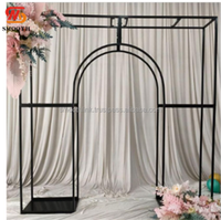 Arco Decorativo para Bodas, Eventos y Fiestas, Arco de Acero Inoxidable Dorado para Fondo de Escenario